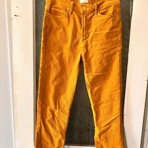 Yellow corduroy pants